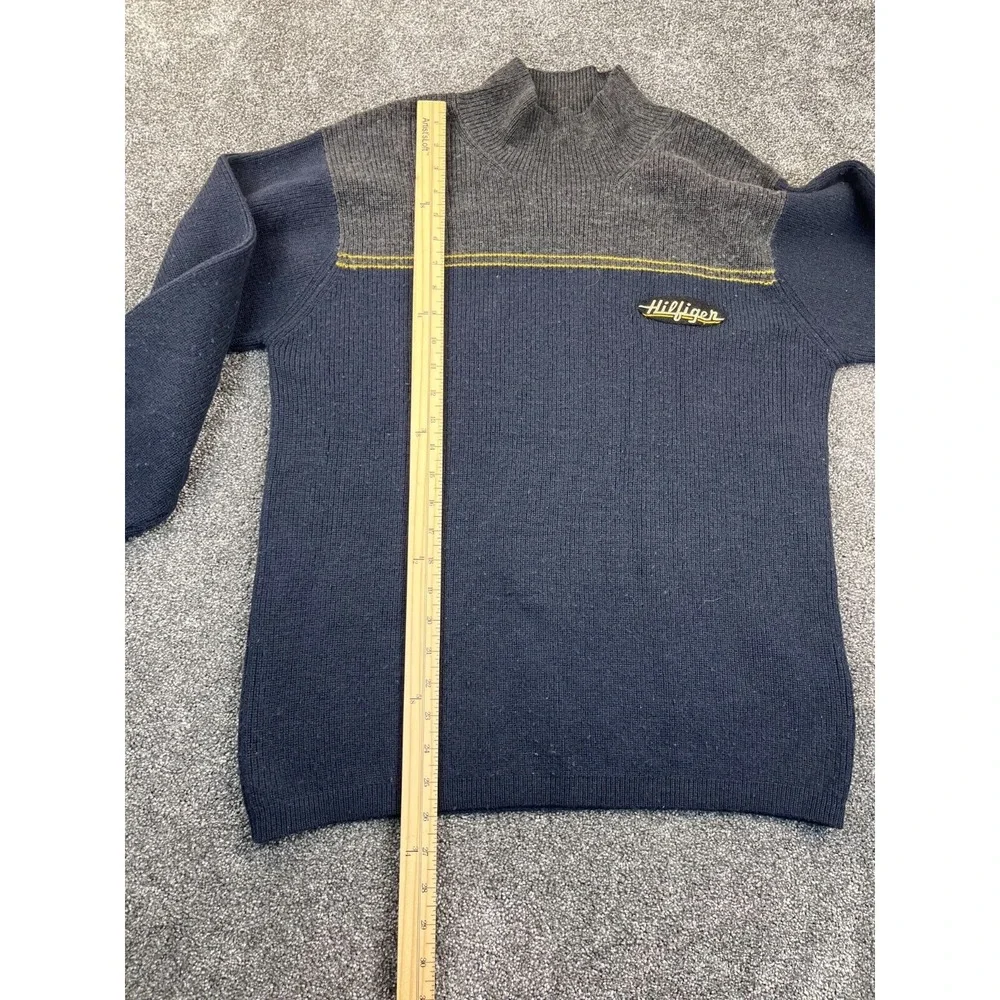 Tommy Hilfiger Sweater Mens XL Vintage 90s Wool‎ Blend Knit Long Sleeve Pullover